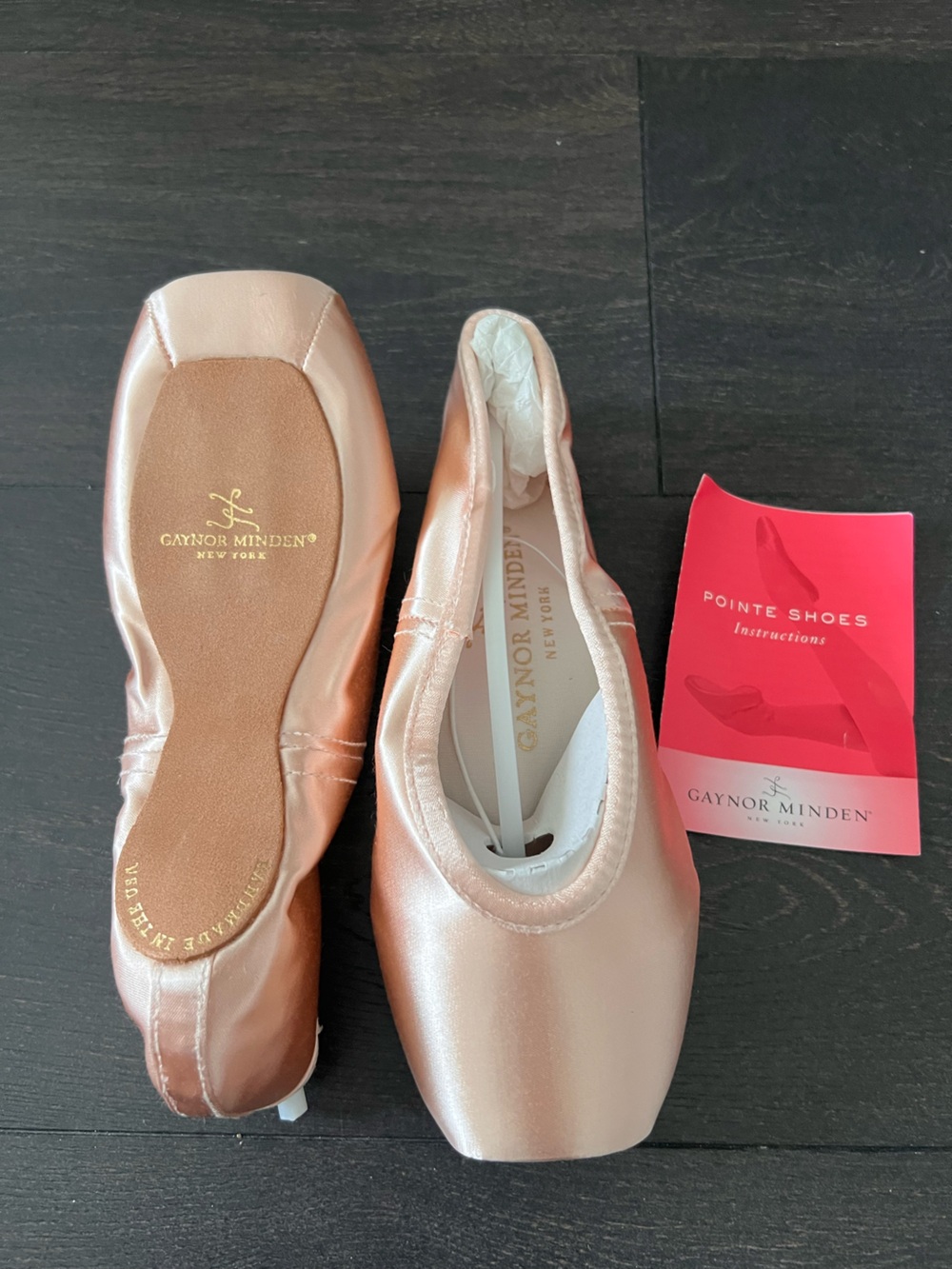 Brand New Gaynor Minden Women’s Pointe Shoes size 6.5W